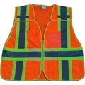 Petra Roc Inc Petra Roc 5-Point Breakaway Public Safety Vest, ANSI Class 2, Polyester Mesh, Orange/Lime, 2XL-5XL OVM2-PSV-PLUS